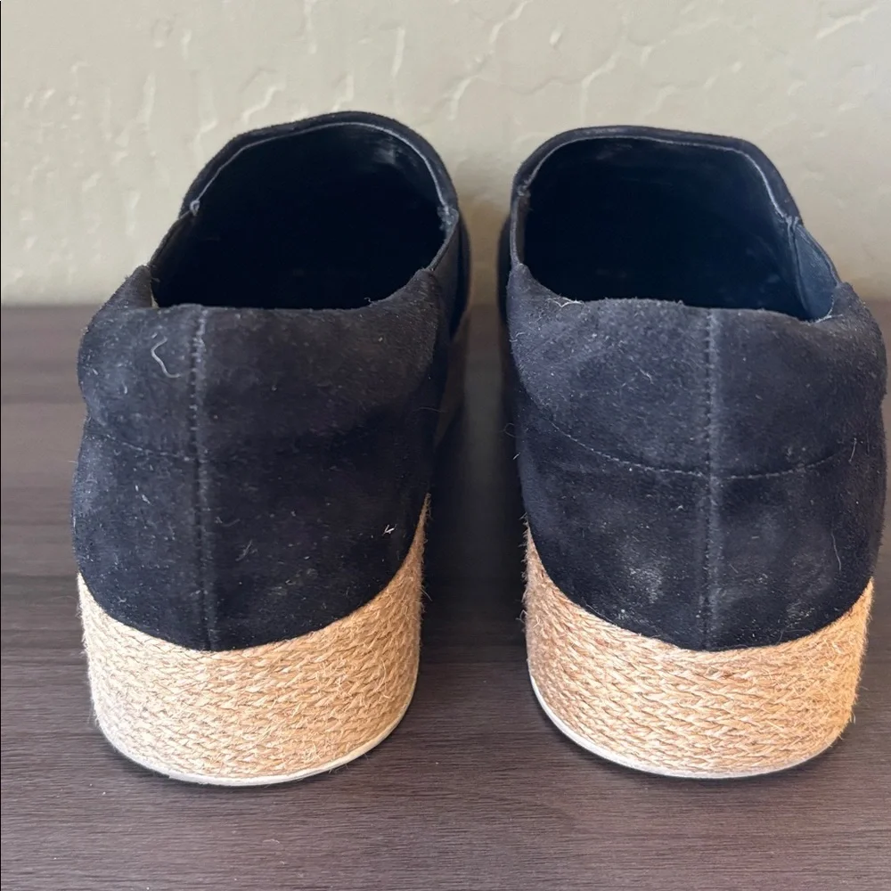 Vince‎ Wilden Black Suede Espadrille Platform Sneakers Size 8.5